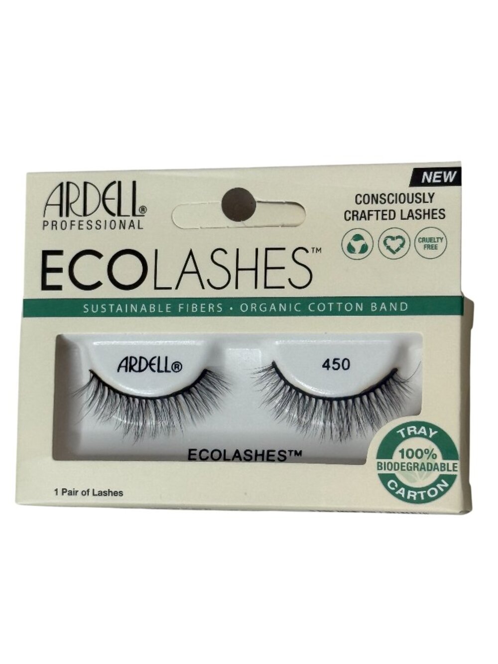 Ardell EcoLashes 450 False Eyelashes Organic Cotton Band New